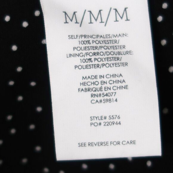 Cabi‎ Womens Sleeveless Dress Size Medium Blue Black Floral Polka Dot Layered - Picture 4 of 11